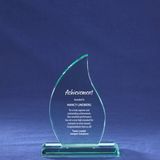 Small Flame Premium Jade Glass Trophy (#75286)