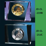 Luxury Purple or Black Mixed Crystal Glass Quartz Clock