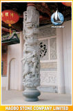 Stone Sculpture Dragon Decorative Column Hand Crafted