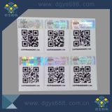 Colorful Hologram Sticker Label with Qr Code Printing