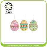 Yellow and Green Multi-Colored Easter Egg Christmas Ornaments