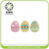 Yellow and Green Multi-Colored Easter Egg Christmas Ornaments