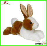 Cute Stuffed Brown and White Plush Rabbit Doll
