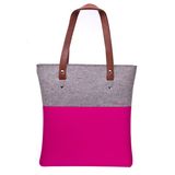 Felt and Leather Bag, Tote Bag, Handmade Bag