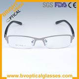 Man's Haf Rim Metal Optical Eyewear Glasses