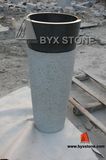 G654 Dark Grey Granite Pedestal Sink for Bathroom