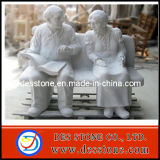 Granite Statue with Grandparents Granite Carving Sculpture