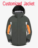 DIY Promotion Outdoor Good Quality Garment, Children's Jacket, Windproof and Waterproof Breathable Ski Mountaineering Sport Wears in Grey Colour