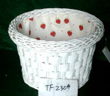 Round Wikcer Basket with Fabric Lining (TF230)