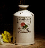Rose Flower Painted Vase for Home Decoration (sp-921)