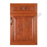 European Style MDF Kitchen Cabinet PVC Door Zz65A (Golden Cherry)