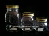 Glass Mason Jar with Metal Lid, 250ml, 500ml, 1000ml