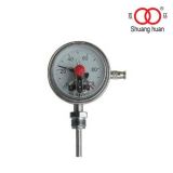 Upper-Lower Limit Alarm Signal Dial 100mm Back Type Electrical Contact Bimetal Thermometer
