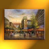 Beautiful Paris Street Scene Oil Painting on Canvas Home Decoration 2014 New Wall Art