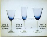 Solid Bllue Color Glassware Set