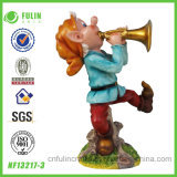 2014 Trumpet Playing Resin Garden Gnome Figurine (NF13217-3)
