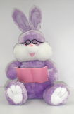 New Style Stuffed Plush Custom Rabbit Doll with Glasses