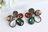 Colorful Crystal Flower Stud Earrings Jewelry Jewellery for Women Girls Ladies