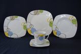 Crockery Dinnerware, Square Porcelain Tableware Jc5z037