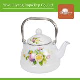 Enamel Belly Flower Decal Kettle (BY-2915)