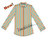 Ladies' New Designed Fashion Stripe Blouse (WDZ1207-0110)