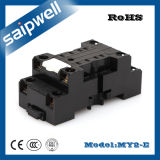 Saipwell 18f-2z-C4 (MY2-E) Customized Mini Type 7A Relay Socket, Electric Relay Socket, Black Relay Socket Plastic Contactor