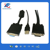 High Quality VGA Cable with USB for Charging