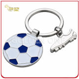 Promotional Gift Football Theme Metal Key Chain with Charm