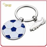 Promotional Gift Football Theme Metal Key Chain with Charm