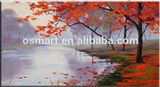 Forest Modern Paintings with a Knife Tree Leaves Oil Painting on Canvas Painted Canvas Decoration of Houses Interior Wall Art Ecor