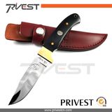 Marple Handle Sharp Durable Hunting Knife in Leather Sheath