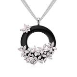 Trending Modern Popular Black Flower Girls Round Pendant