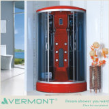 Red Color Back Panel Shower Room