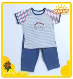 2015 Lovely Striped 100% Cotton Baby Boy Clothing Set