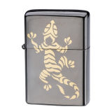 Brass Black Ice Double-Plated Smoking Oil Lighter Xf8012g