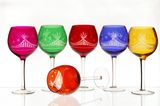 Engraved, Sprayed Wine Glass, Stemware, Tableware