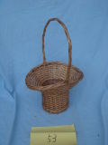 Wicker Flower Basket with Handle