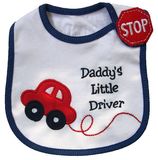 Promotional Cartoon Car Applique Custom Cotton Terry Bib