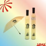 21inch Manual Open Winebottle Umbrella with Print