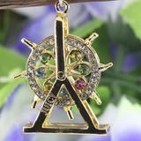 5cm Flexible Windmill Rhinestone Pendants Jewellery (FC-05050)