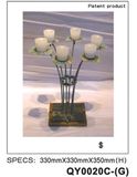 Stone Imitation Candle Holder (QY0020-(G))