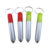 Promotion Gifts Office Plastic Ball Pen with Keyring