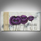 Natural Lotus Flower Oil Painting of Modern Home Decoration (KLFP-0012)