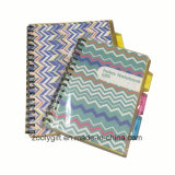 Top Sales Printing Planner 3 Subject Index Notebook Spiral Soft Cover Notebooks