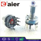 Alpha 5pin Types of Potentiometer with Knurled Shaft Switch Function