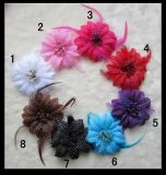 Feather Hair Flower Headband, Hair Clip, Hair Accessory
