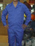 Cotton Light Grey Coveralls, 80polyester and 20%Cotton Working Uniform W-14