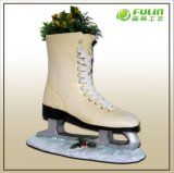 Skiing Shoes Planter for Sale Milky White Color (NF14282)