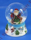 Polyresin Xmas Santa Water Ball 80mm