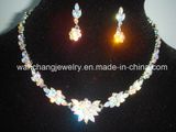 Bridal Rhinestone Jewelry with Pear Stones for Wedding, Fashion Necklace Set